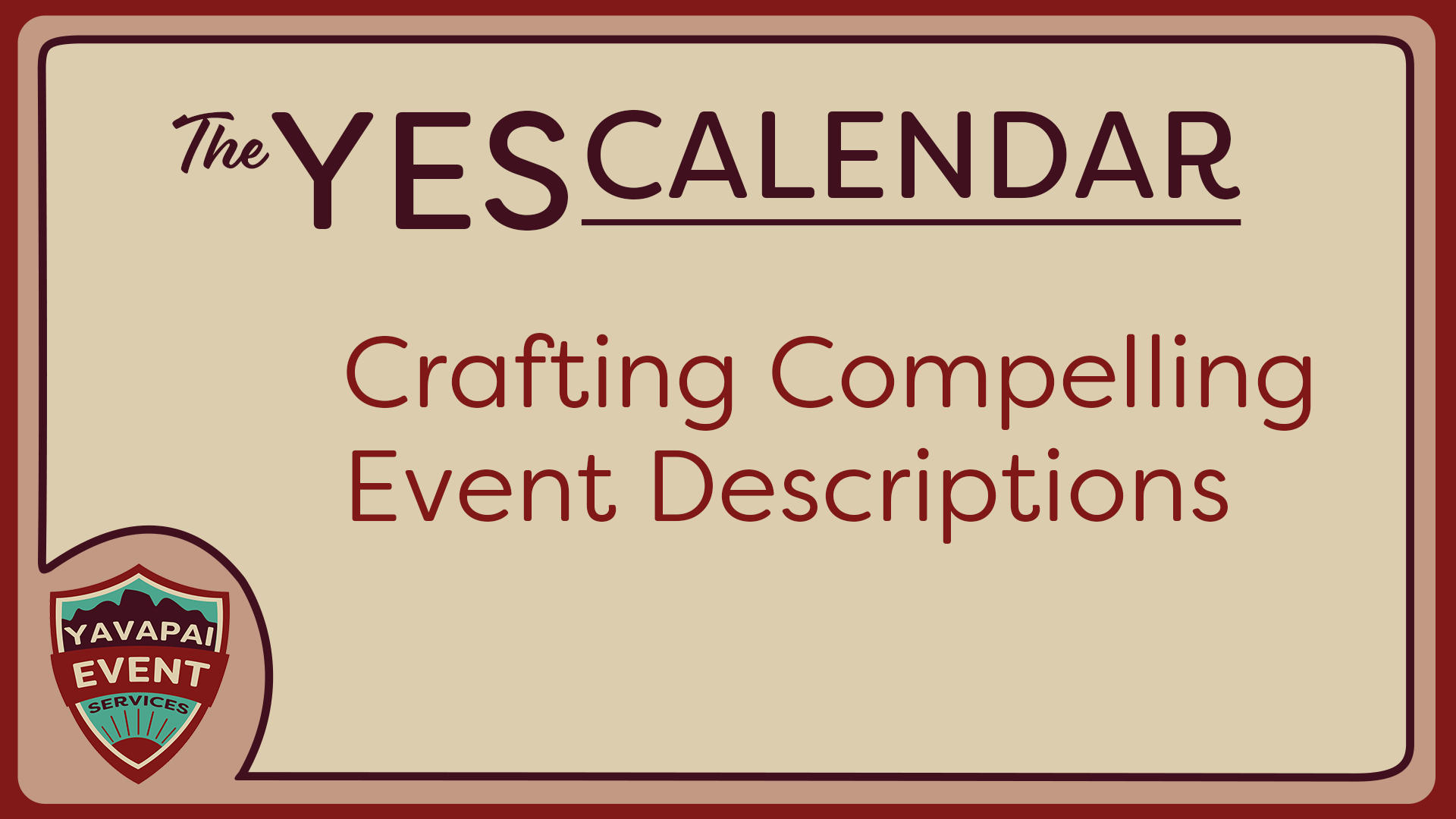 Crafting Compelling Event Descriptions
