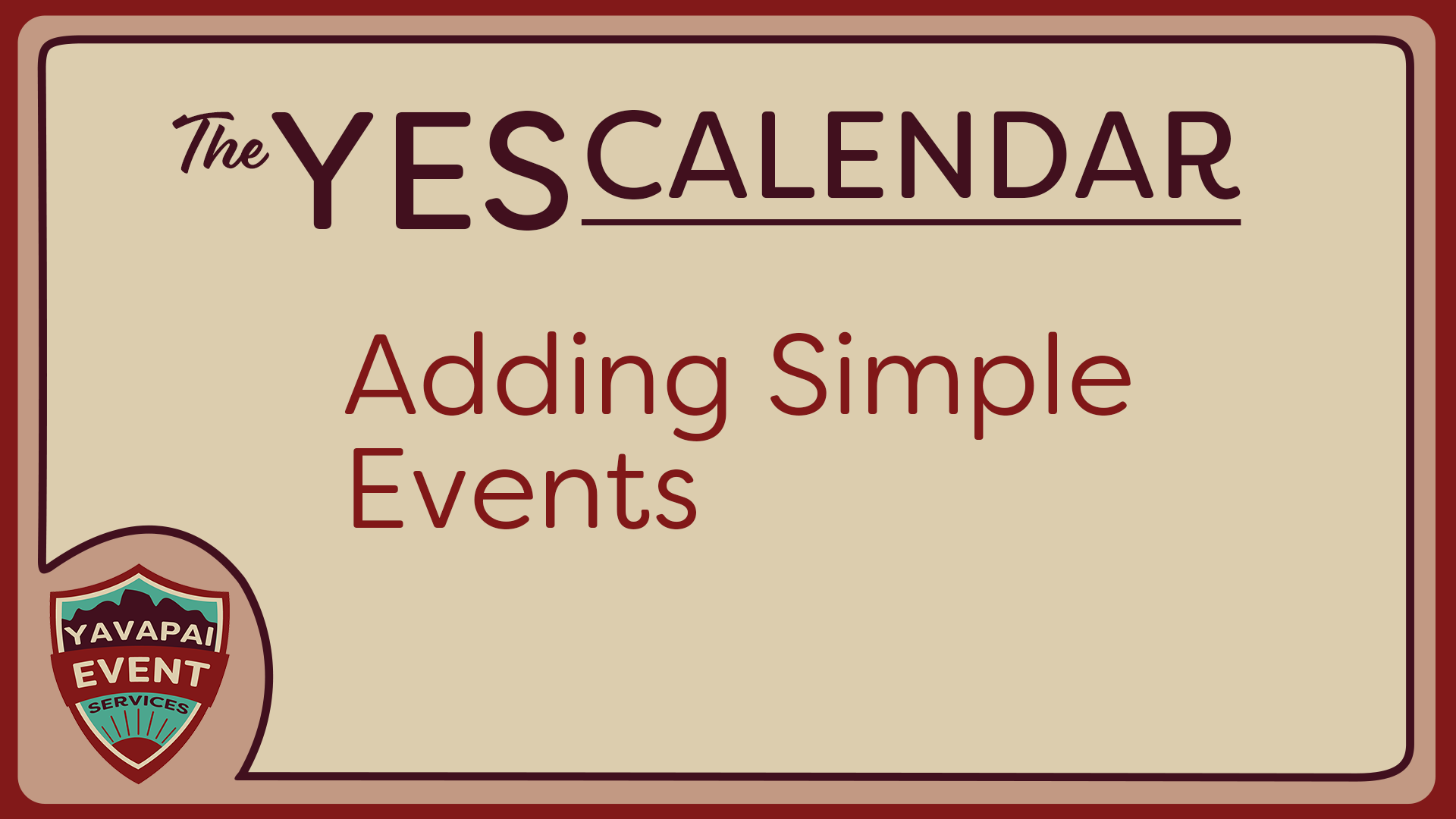 Adding Simple Events